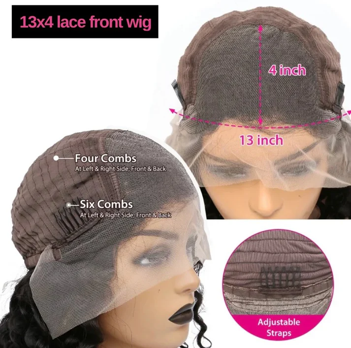 Human Hair Wavy Wig with Bangs Short Pixie Cut Wigs